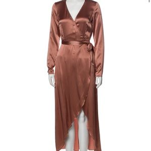 Reformation Silk Wrap Dress